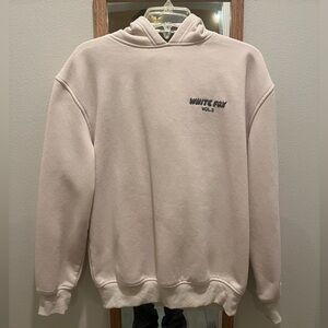 White Fox hoodie off white/cream with grey lettering XS/S like new condition